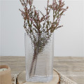 Vase en verre à côte transparente d&#39;ouverture en U
